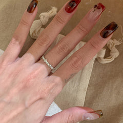 Nadine Dainty Pavé Adjustable Ring