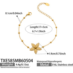 Flower Cubic Zirconia Necklace, Bracelet, Earrings & Ring