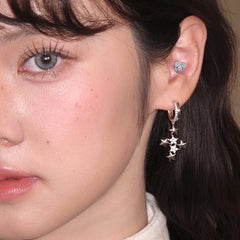 Daphne Vintage-Inspired Star Stud Earrings