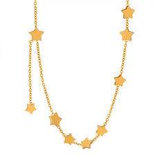 Layered Star Charm Chain Necklace