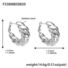 18K Gold-Plated Twisted Hoop Earrings