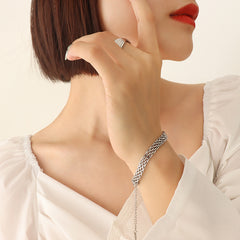 18K Gold-Plated Multi-Row Mesh Chain Bracelet
