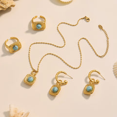 Turquoise or Pearl-Look Jewelry Collection