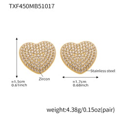18K Gold-Plated Heart Pendant Jewelry