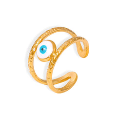 Blue Eye Open Ring