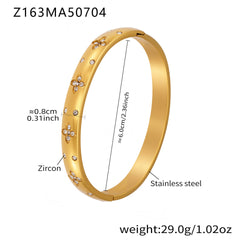 Geometric Cubic Zirconia Bangle Collection