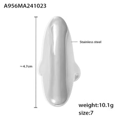Elongated Sculptural Open Ring