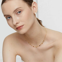 Camille Minimalist Teardrop Layered Necklace