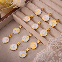 Gold-Tone Shell Zodiac Pendant Charm