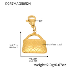 Gold-Tone Cubic Zirconia Charm Bracelet or Anklet