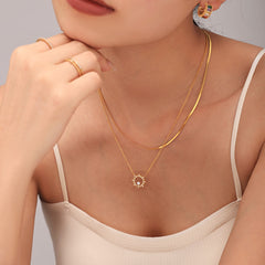 Sunburst Cubic Zirconia Necklace, Bracelet or Separate Chain