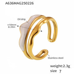 18K Gold-Plated Sculptural Ring Collection