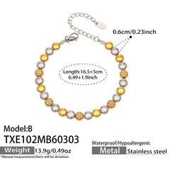 Two-Tone Star or Round Stone-Accent Necklace or Bracelet