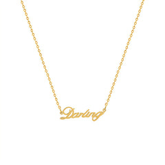 DARLING Script Pendant Necklace