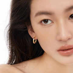 Daphne Organic Pavé Stud Earrings