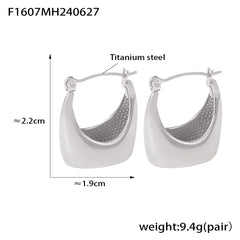 18K Gold-Plated Rounded Open-Hoop Earrings