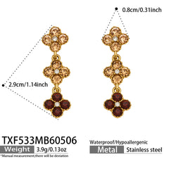 Color Cubic Zirconia Clover Jewelry