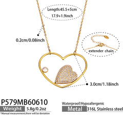 18K Gold-Plated Heart Accent Jewelry
