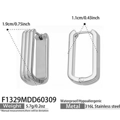 Minimalist U-Shaped Hoop Earrings