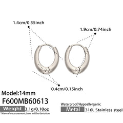 Rounded Polished Hoop Earrings