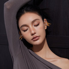 Camille Pavé Floral Stud Earrings