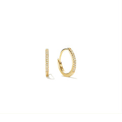 Daphne Dainty Pavé Teardrop Hoop Earrings