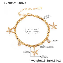 18K Gold-Plated Coastal Charm Bracelet Collection