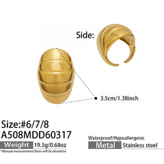 Sculptural Textured Oval or Teardrop Ring