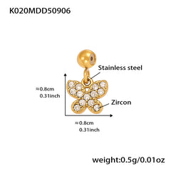 18K Gold-Plated Cubic Zirconia Charms and Chain Designs