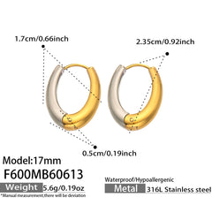 Rounded Polished Hoop Earrings
