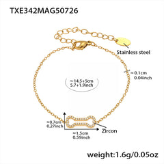 Bone & Chili Cubic Zirconia Necklace & Bracelet