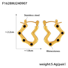 18K Gold-Plated Heart Detail Earrings