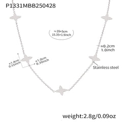 Cubic Zirconia Clover & Bead Layered Necklaces