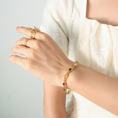 Multicolor Cubic Zirconia Necklace and Bracelet