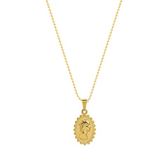 Portrait Cameo-Style Pendant Necklace