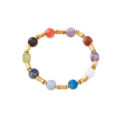 Multicolor Natural Stone Beaded Bracelet