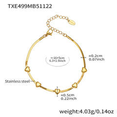 18K Gold-Plated Bow and Heart Necklace or Bracelet