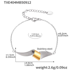 18K Gold-Plated Sculptural Folded Jewelry