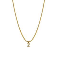 Nadine Pavé Snake Pendant Necklace