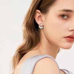 Marielle Pavé Heart Stud Earrings