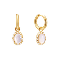 Marielle Dainty White Mother-of-Pearl Drop Earrings