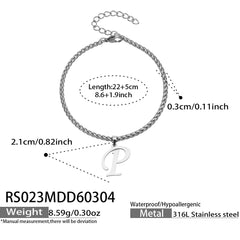 Initial Pendant Anklet