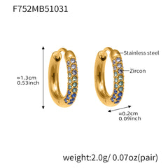 18K Gold-Plated Cubic Zirconia Huggie Earrings