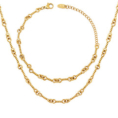 Interlocking Link Necklace & Bracelet
