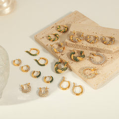 Stone-Set Statement Hoop Earring Collection