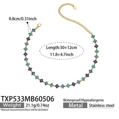 Color Cubic Zirconia Clover Jewelry