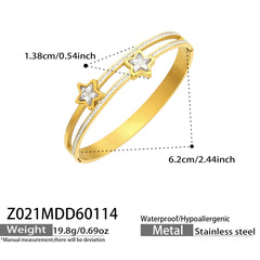 18K Gold-Plated Sparkling Clasp Bangle Designs