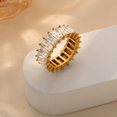 Clear Cubic Zirconia Band Ring