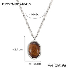 Tiger Eye Geometric Pendant Necklace Designs