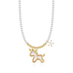 Marielle Pearl Horse Necklace